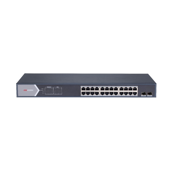 HIKVISION DS-3E0526P-E/M 26 PORT 24X GB POE + 2X GB SFP UPLINK YÖNETILEMEZ RACKMOUNT SWITCH