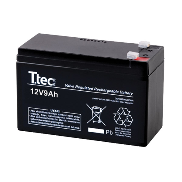 TTEC 12V 9AH BAKIMSIZ KURU AKÜ ( 150 X 65 X 90 MM )