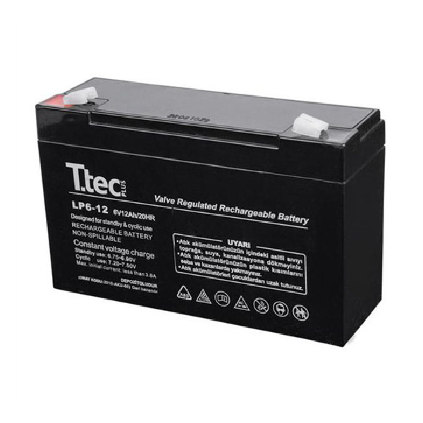 TTEC 6V 12AH BAKIMSIZ KURU AKÜ ( 151 X 50 X 94 MM )