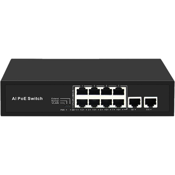 SCSI SC8AF 8 PORT 10/100 8+2 HIGH POWER 125W POE SWITCH