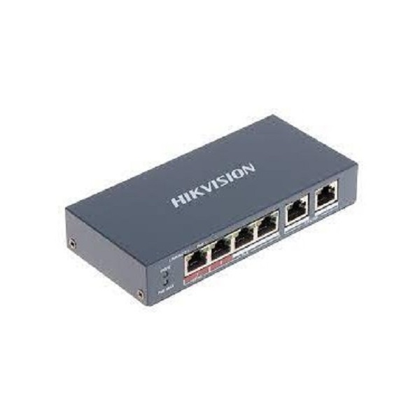 HIKVISION DS-3E0106P-E/M(B) 6 PORT 4X 10/100MB POE + 2X 10X100MB UPLINK YÖNETILEMEZ SWITCH
