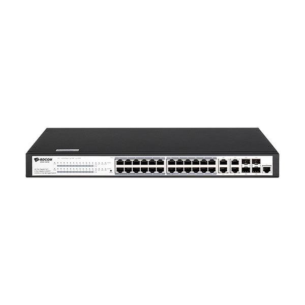 BDCOM S2500-24P4C 28 PORT 24X GB POE+ + 4X GB COMBO YÖNETILEBILIR RACKMOUNT SWITCH