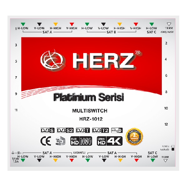 10*64 UYDU SANTRALI HERZ PLATINUM MULTISWITCH