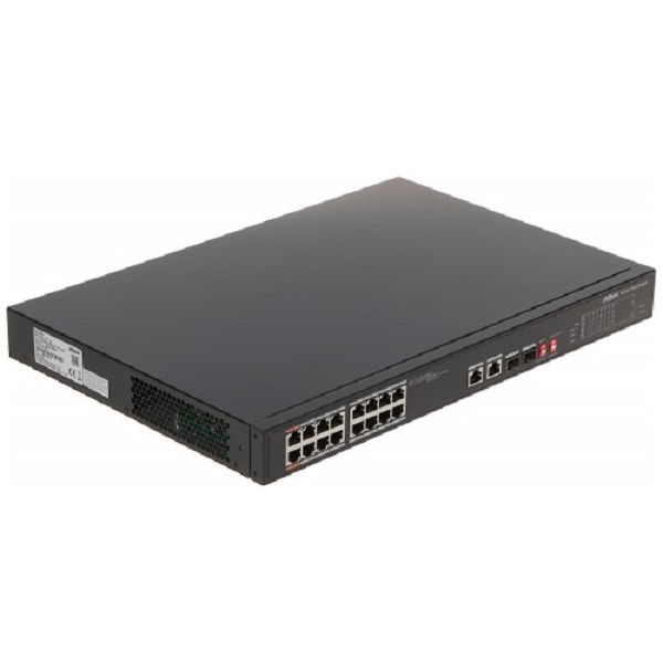 DAHUA PFS3218-16ET-135 18 PORT 16X FE POE+ + 2X GE COMBO YÖNETILEMEZ RACKMOUNT SWITCH