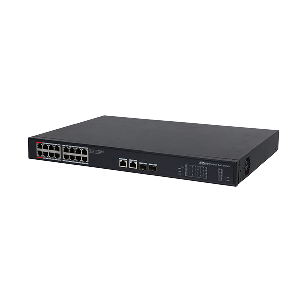 DAHUA PFS3220-16GT-240 (16XPOE 240 W)2GE UPLINK ,2X COMBO SFP SWITCH