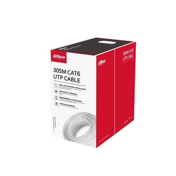 DAHUA PFM923I-6UN-C CAT6 KABLO LSZH 305 M YANMAZ IÇ MEKAN BEYAZ