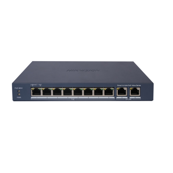 HIKVISION DS-3E1510P-EI/M 10 PORT 8X GB POE + 2X GB RJ45 UPLINK YÖNETILEBILIR SWITCH