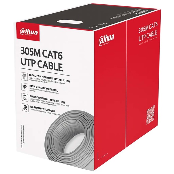 DAHUA PFM922I-6UN-C CAT6 KABLO CCA 305 MT IÇ MEKAN GRI