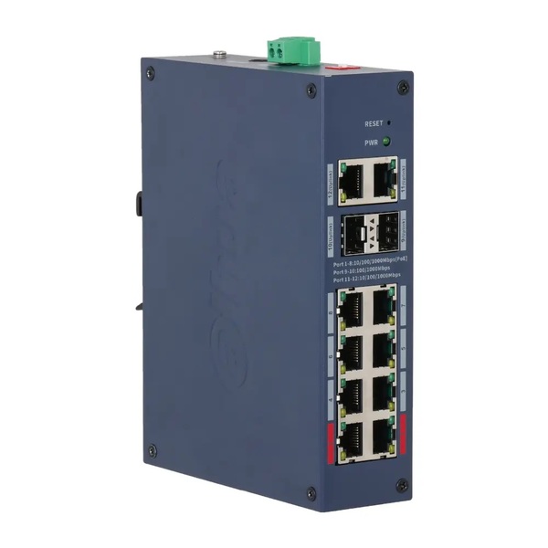 DAHUA CHS4212-8GT-110 12 PORT 8X GB POE++(110W) + 2X GB RJ45 + 2X GB SFP YÖNETILEBILIR ENDÜSTRIYEL SWITCH