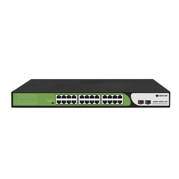 BDCOM S1500-24P2G2S-370 28 PORT 24X GB POE+ + 2X GB UPLINK + 2X GB SFP YÖNETILEMEZ RACKMOUNT SWITCH