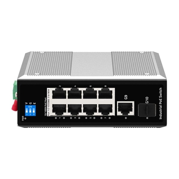 BDCOM IES200-LS2080P 10 PORT 8X GB POE+ +2X SFP YÖNETILEMEZ ENDÜSTRIYEL SWITCH