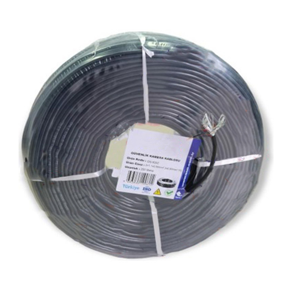 HERZ 2+1 2 X 0.50 MM CCTV PE DIS MEKAN KAMERA KABLOSU (250 METRE) (Y)