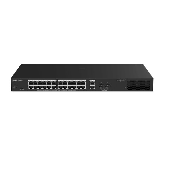 REYEE RG-ES228GS-LP 28 PORT 24X GB POE + 2X GB + 2X SFP UPLINK YÖNETILEBILIR RACKMOUNT SWITCH