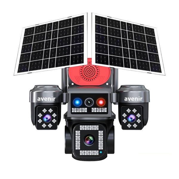 AVENIR AV-S445 DÖRT LENSLI 8MP SOLAR PTZ DOME 4G KAMERA